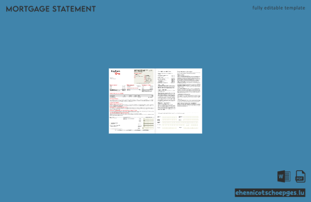 Kontoauszug der KeyBank (Ohio, USA) im Word- und PDF-Format, 2 Seiten, Beispielvorschau
